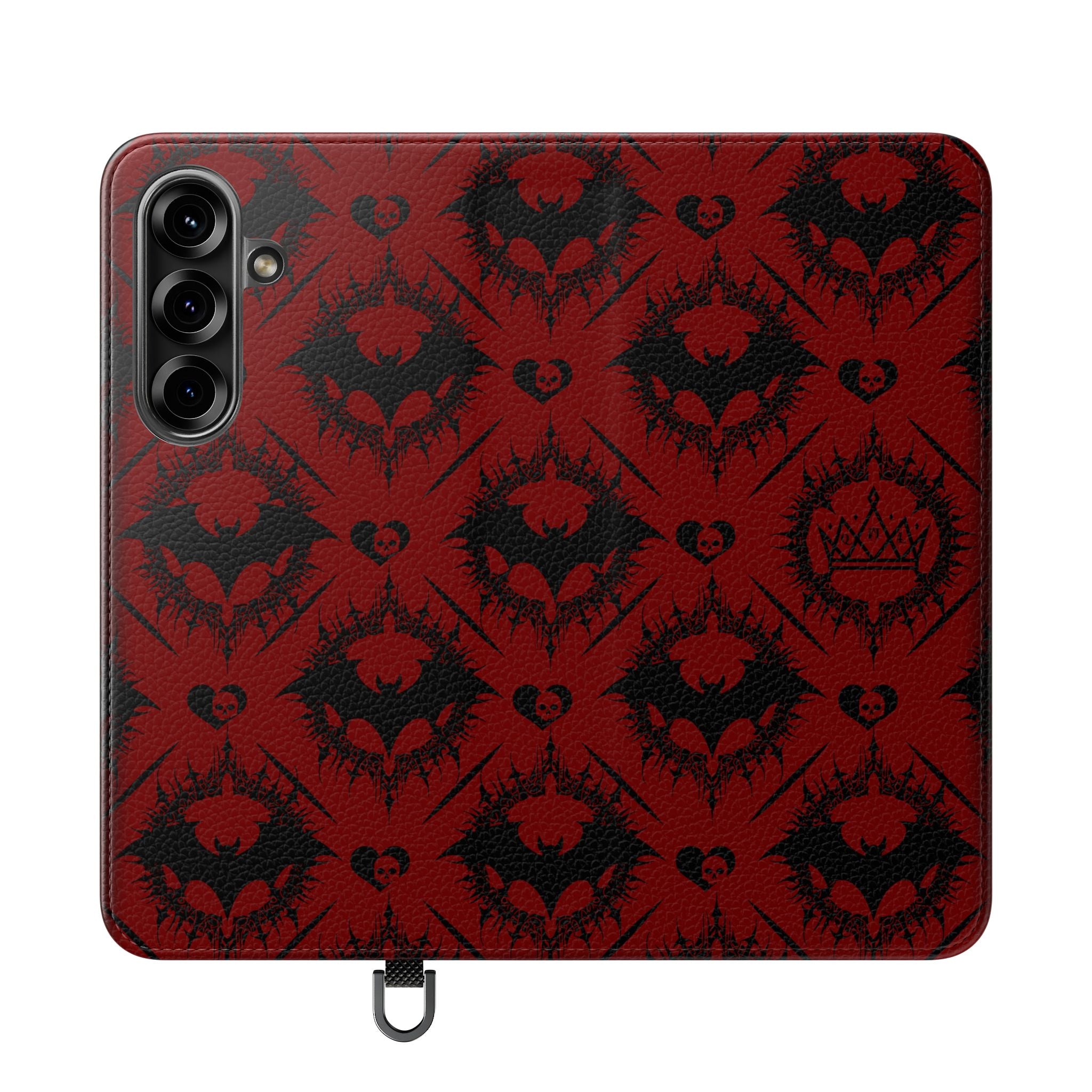 Copy of Gothic Bat Wallet Flip Case - Elegant Goth Phone Wallet - Bat Pattern Flip Case - Gothic Phone Case - Stylish Wallet Phone Case