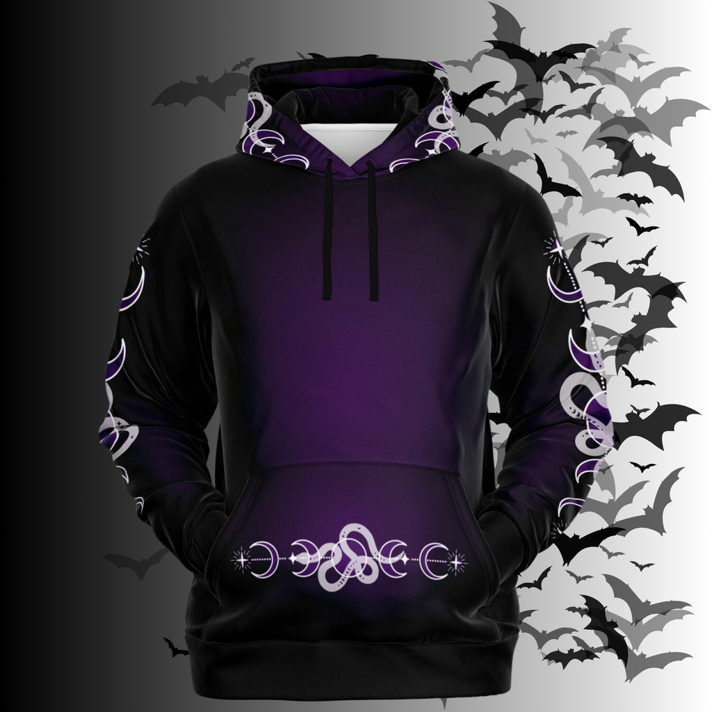Purple Celestial Serpent All Over Print Hoodie