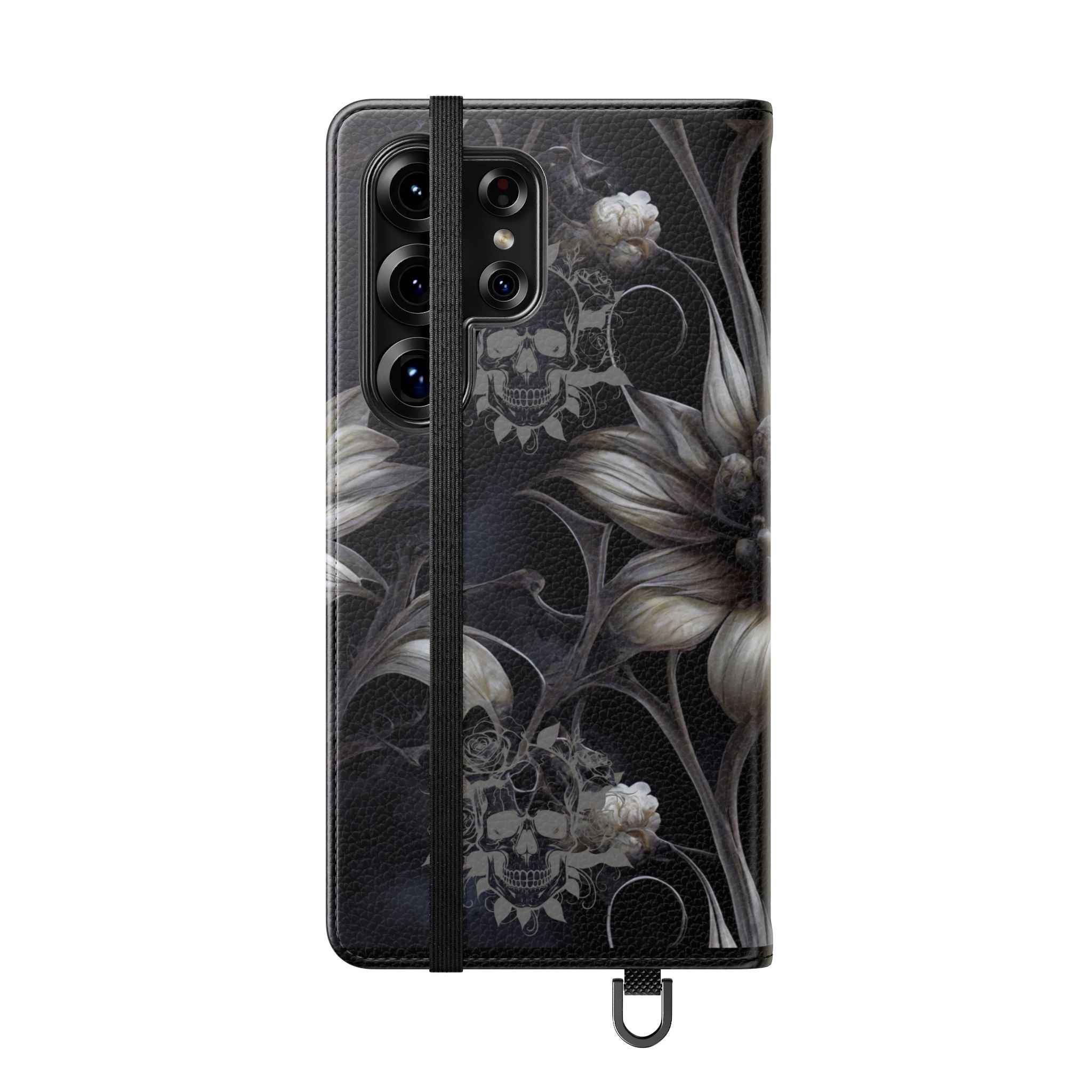 Goth Botanical Flip Wallet Case for iPhone and Samsung Galaxy Phones