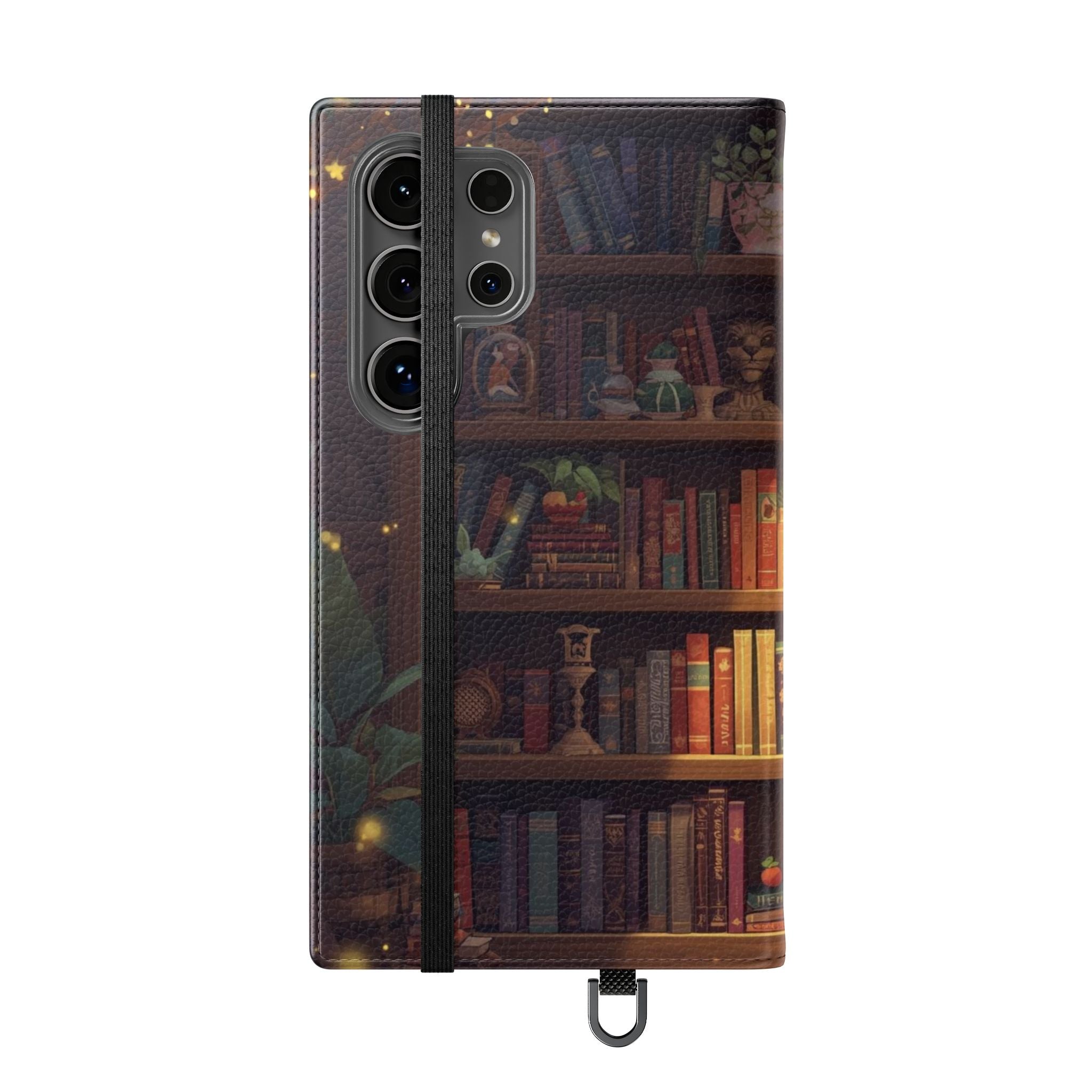 Whimsigoth Bookcase Wallet Flip Case - Romantasy Reader Phone Wallet - Book Pattern Flip Case - Bookish Phone Case