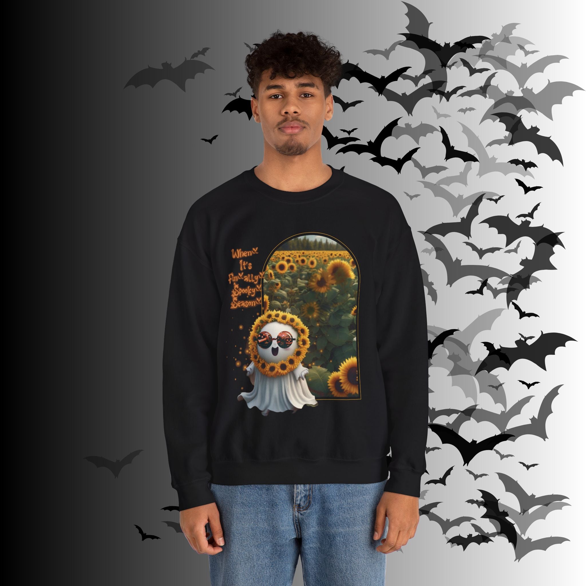 Summerween Ghost Crewneck Sweatshirt — When It's Finally Spooky Season