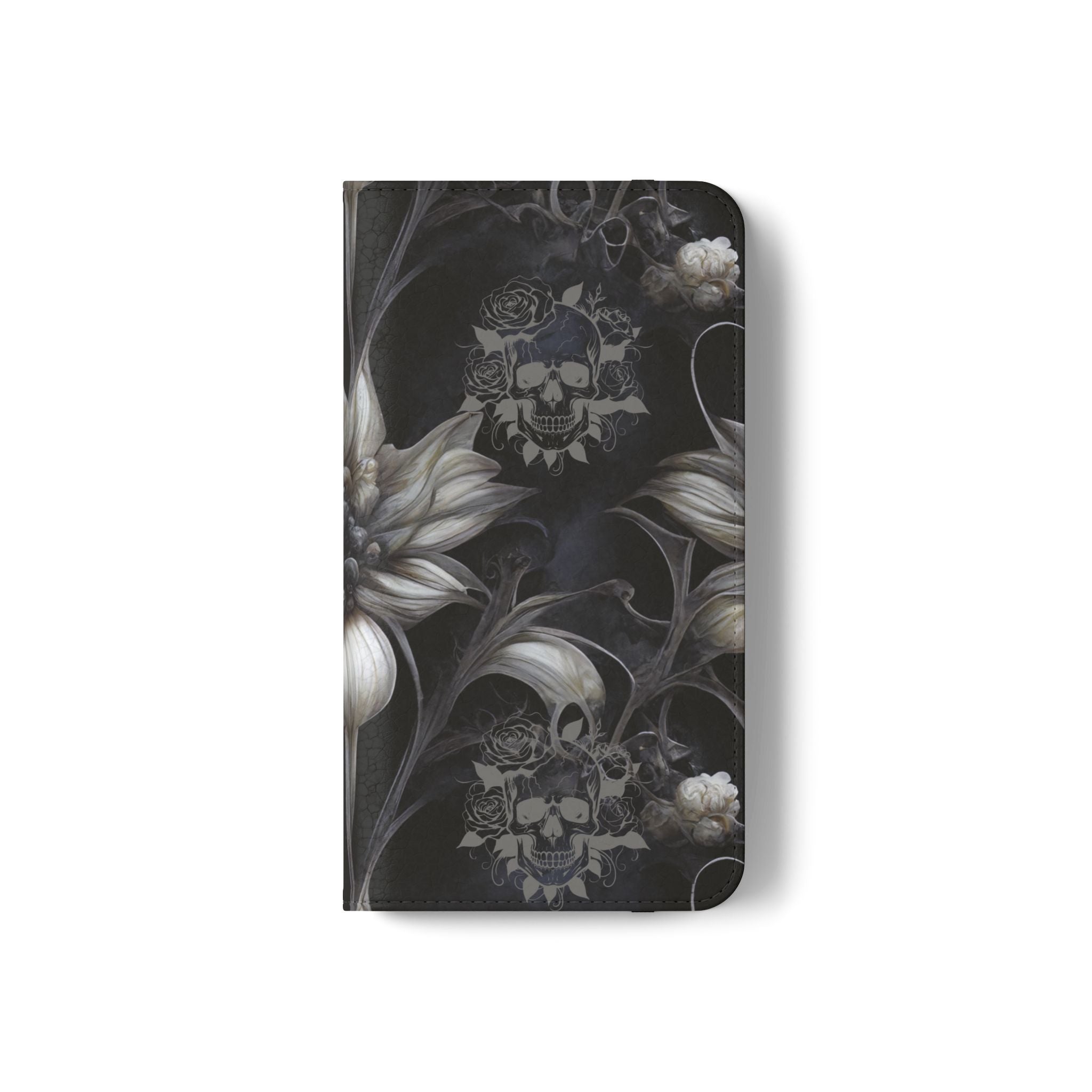 Goth Botanical Flip Wallet Case for iPhone and Samsung Galaxy Phones