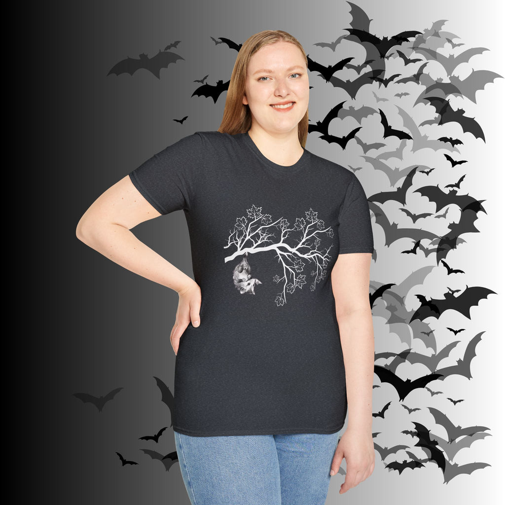 Gothic Hanging Possum T-Shirt — Cute Dark Academia Nature Tee