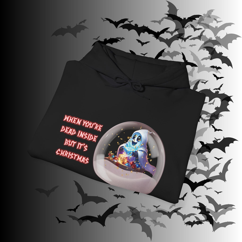 When You're Dead Inside But It's Christmas Hoodie — Ghost Snow Globe Pullover