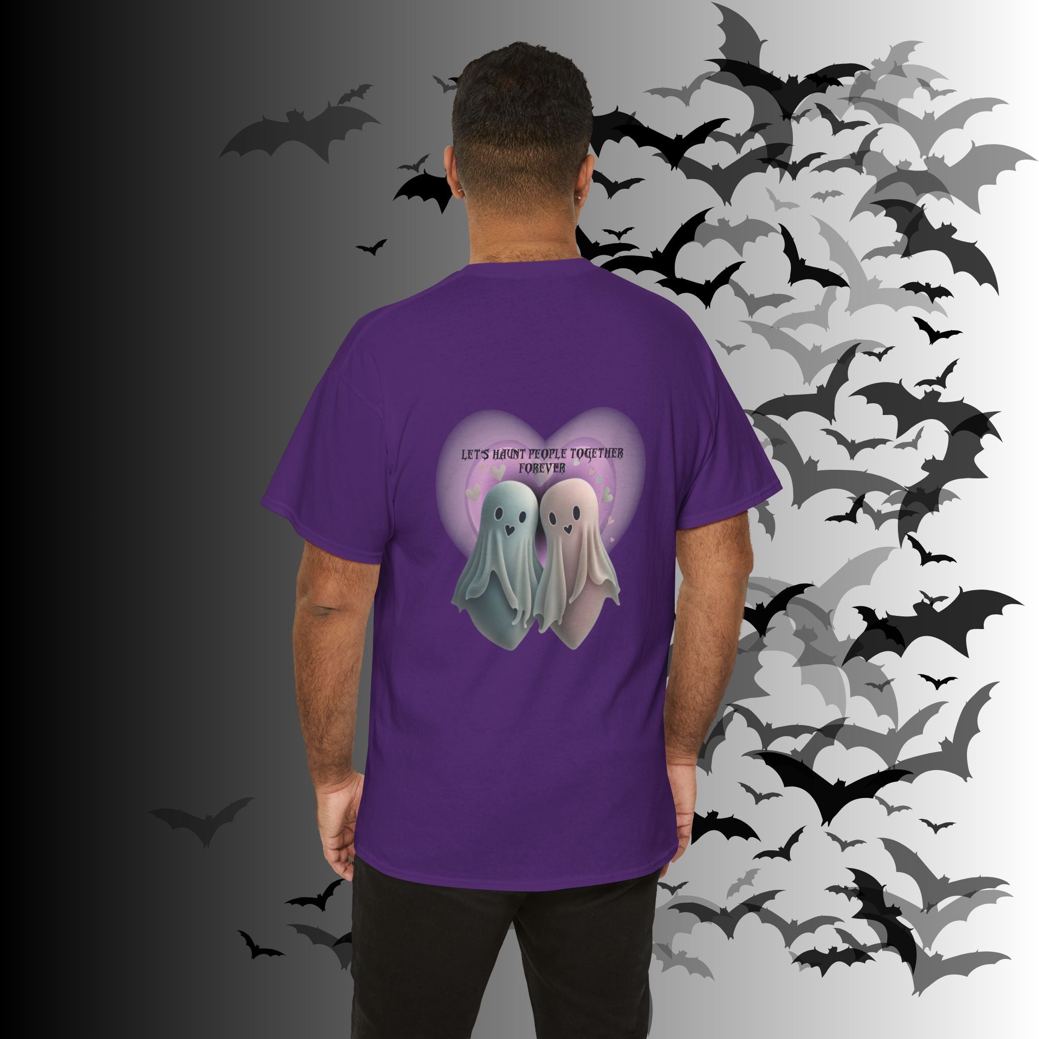 "Let's Haunt People Together Forever" Ghost Couples T-Shirt — Matching Halloween Tee