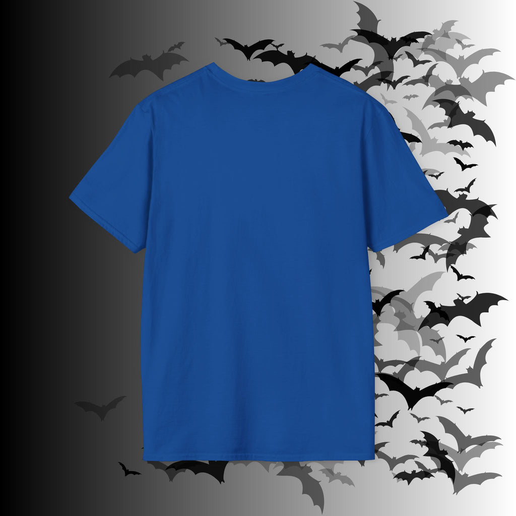 Rainbow Vomit Cloud Bat T-Shirt — Kawaii Goth Pride Unisex Tee