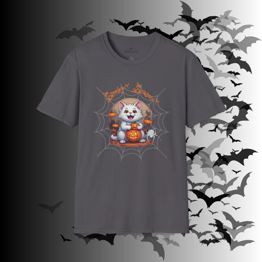 Spooky Season Kawaii Cat Halloween T-Shirt — Cat Lover Tee