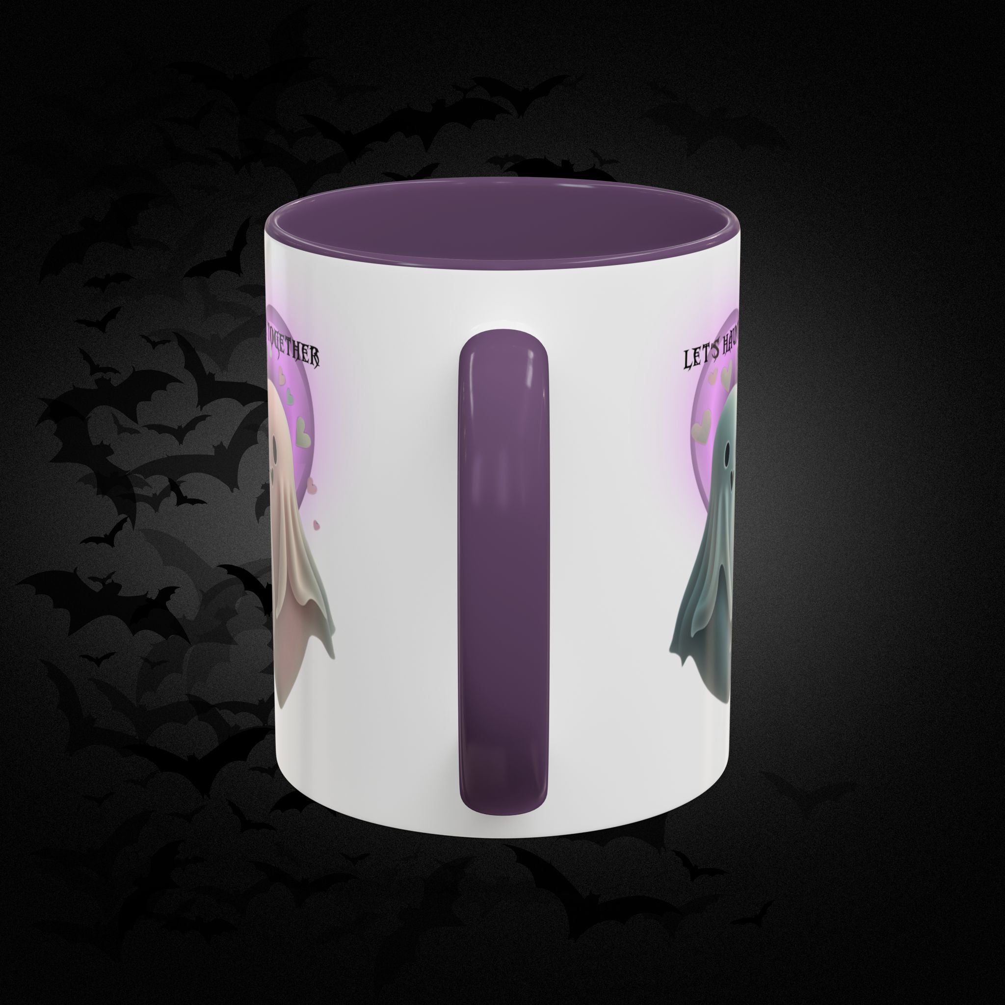 Let's Haunt People Together Forever Coffee Mug — Valloween Ghost Couple Accent Mug