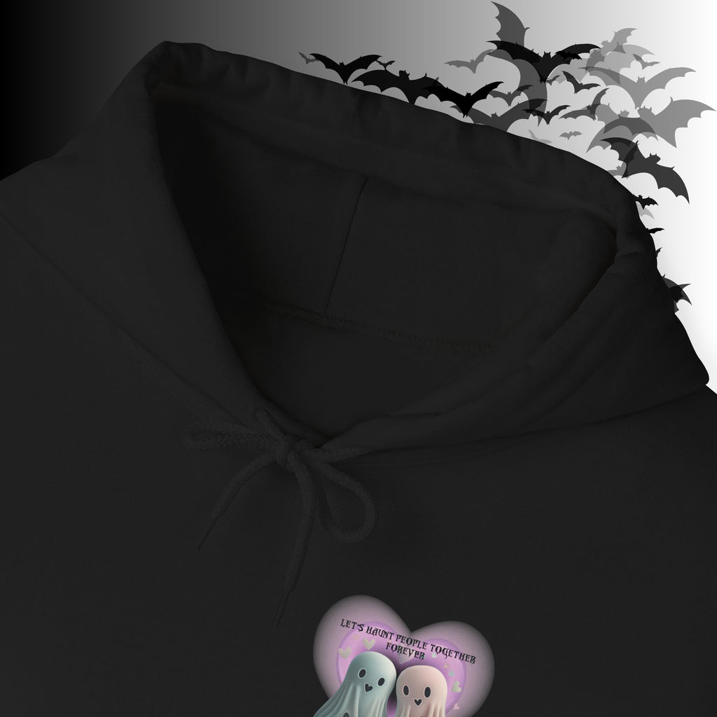 Let's Haunt People Together Forever Hoodie — Gothic Valentine's Couples Ghost