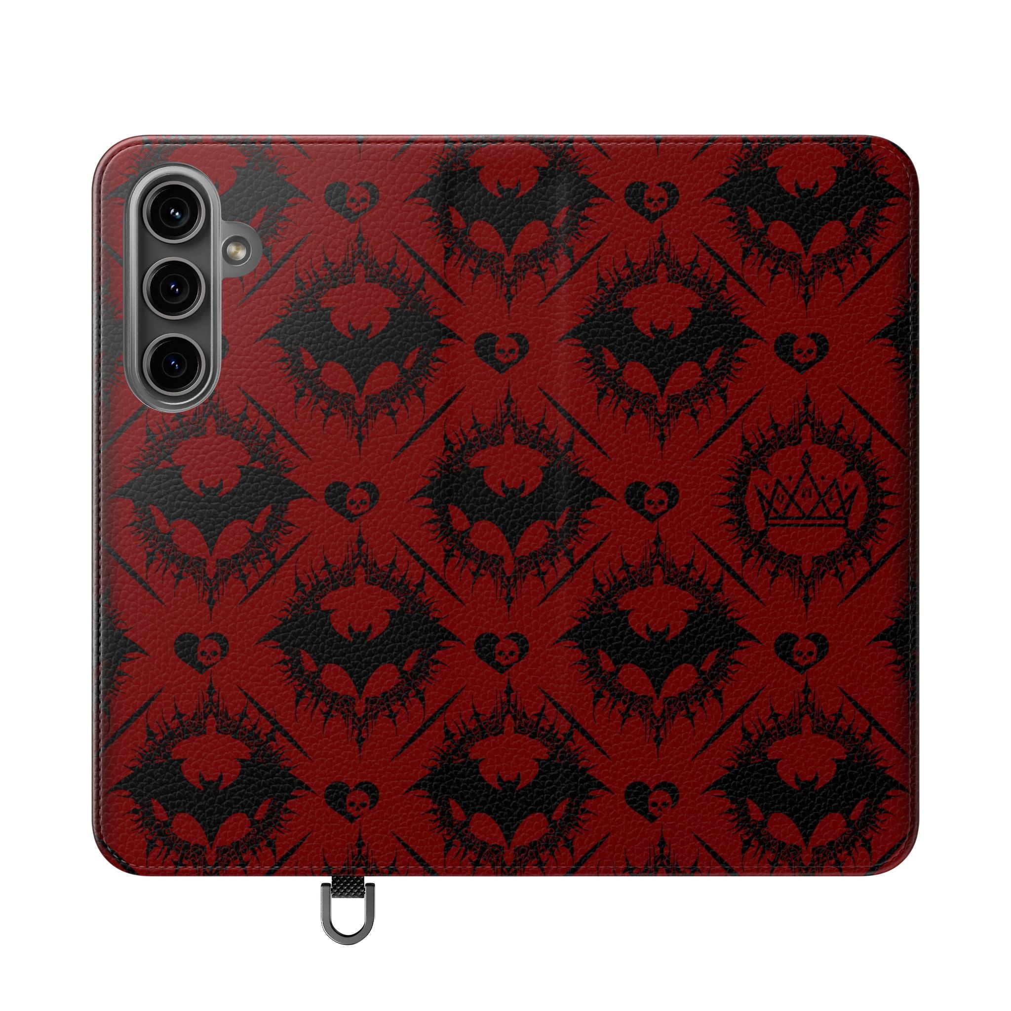 Copy of Gothic Bat Wallet Flip Case - Elegant Goth Phone Wallet - Bat Pattern Flip Case - Gothic Phone Case - Stylish Wallet Phone Case