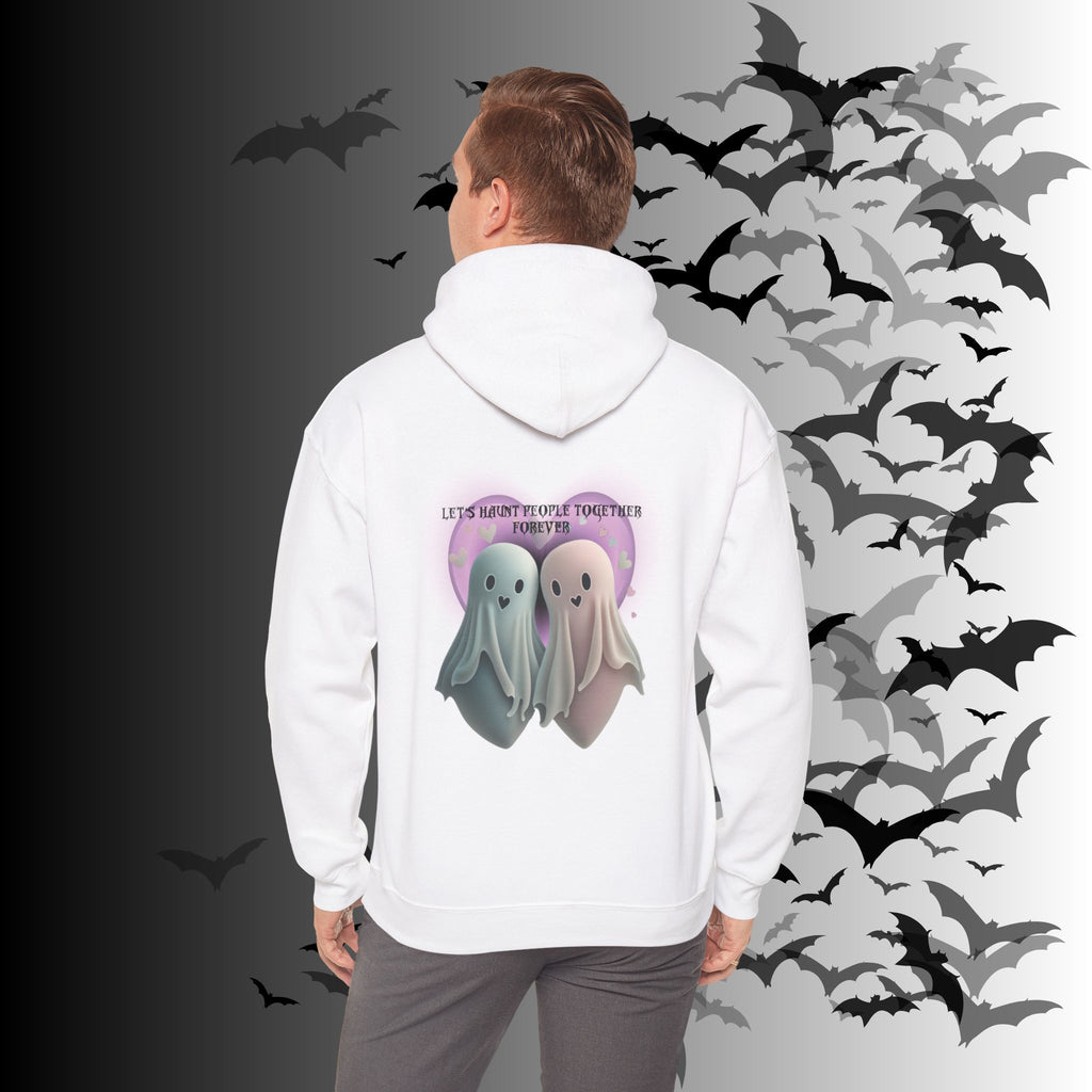 Let's Haunt People Together Forever Hoodie — Gothic Valentine's Couples Ghost