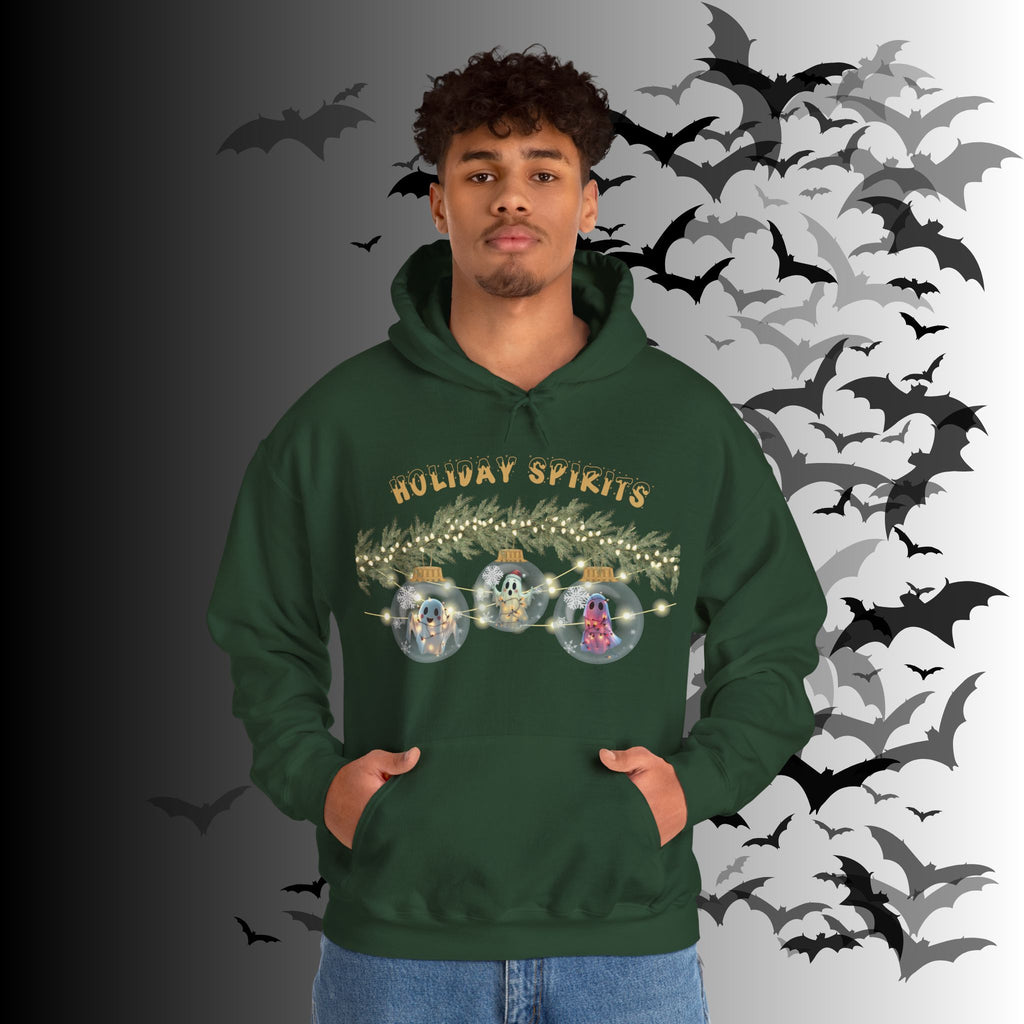 Holiday Spirits Hoodie — Ghost Christmas Ornament Gothmas Pullover