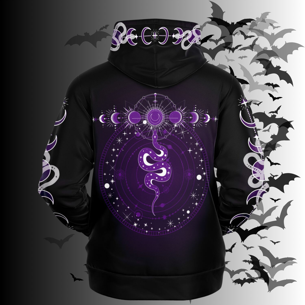 Purple Celestial Serpent All Over Print Hoodie
