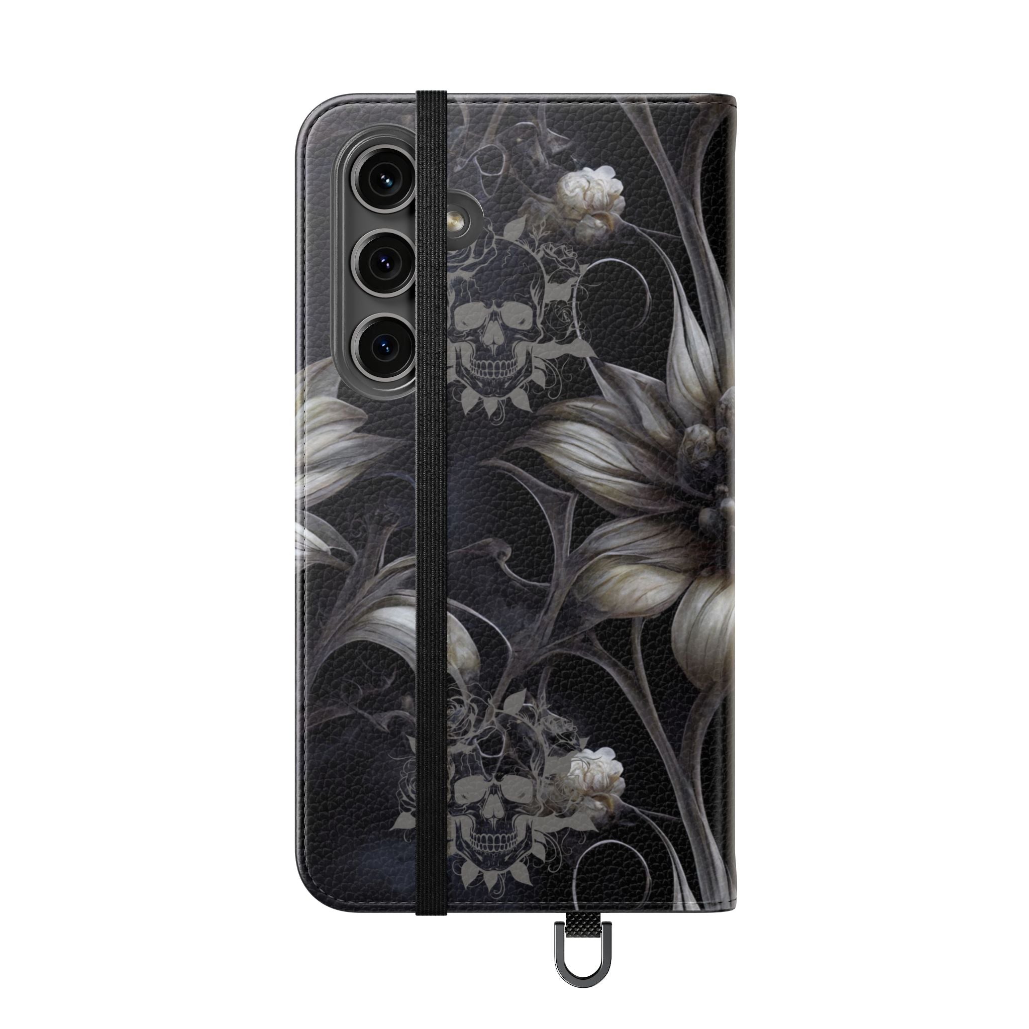 Goth Botanical Flip Wallet Case for iPhone and Samsung Galaxy Phones