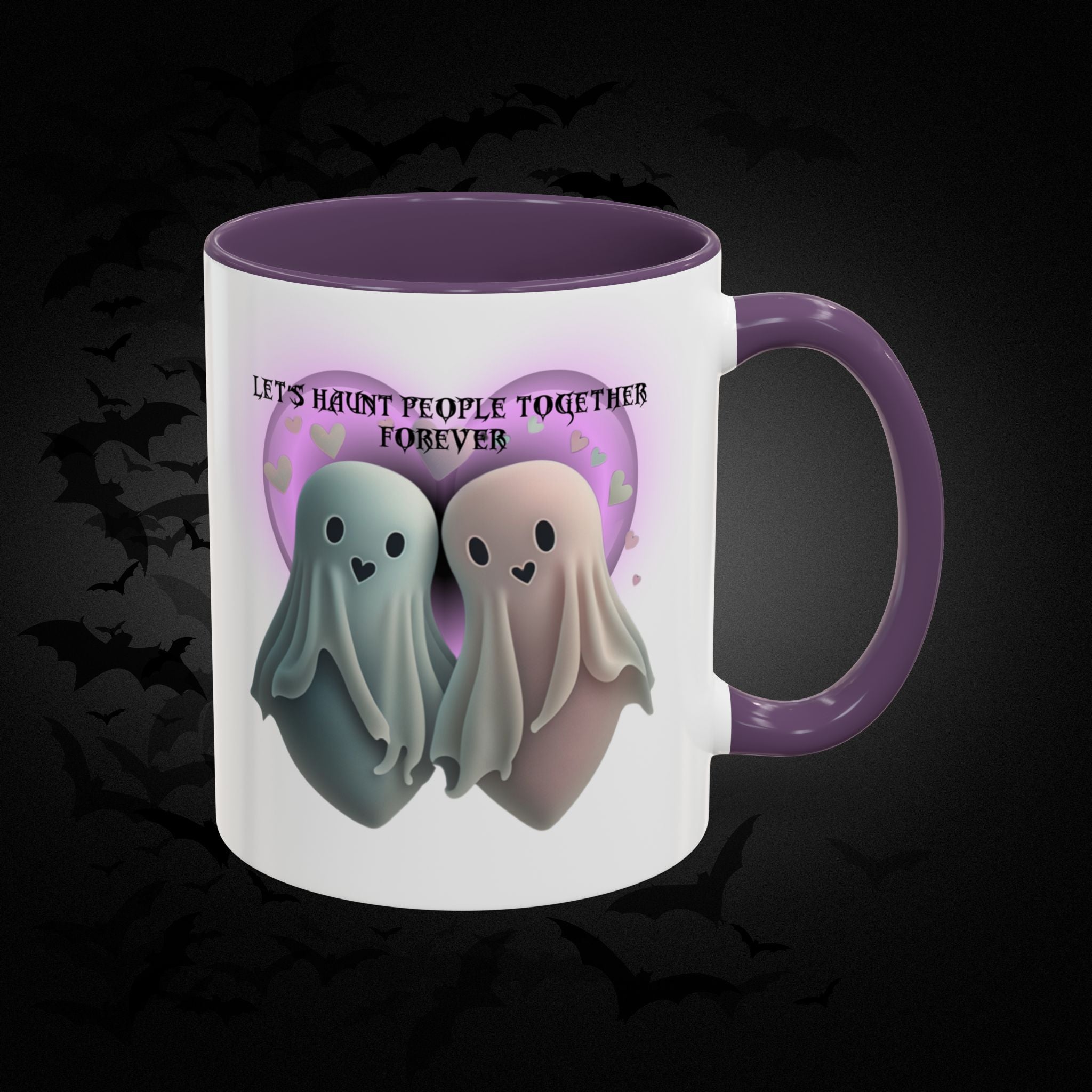 Let's Haunt People Together Forever Coffee Mug — Valloween Ghost Couple Accent Mug