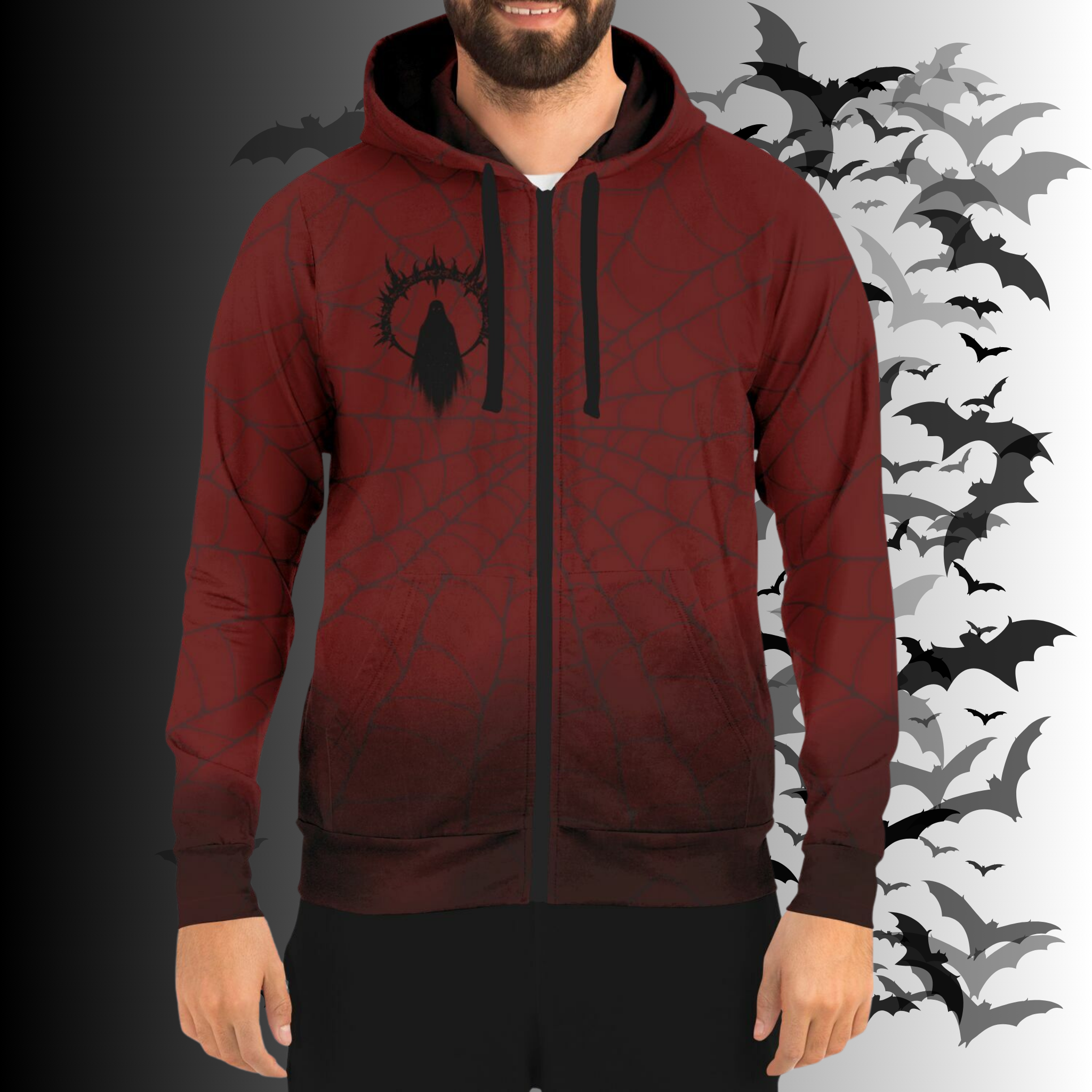 Dark Reaper All Over Print Zip Hoodie