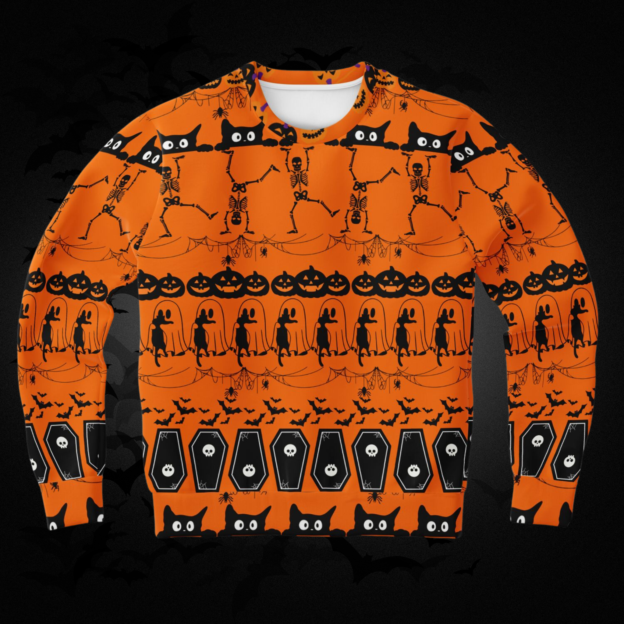 Ugly Halloween All Over Print Sweater – Orange