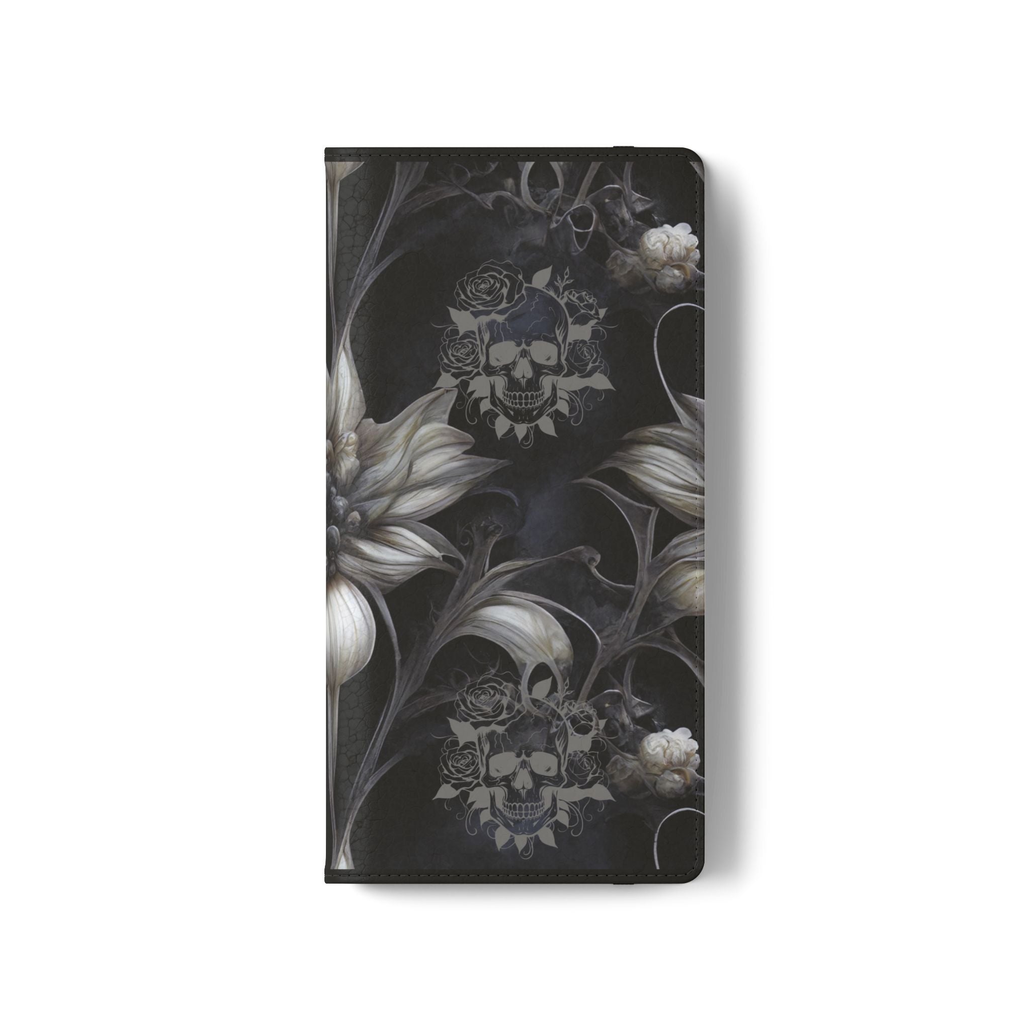 Goth Botanical Flip Wallet Case for iPhone and Samsung Galaxy Phones
