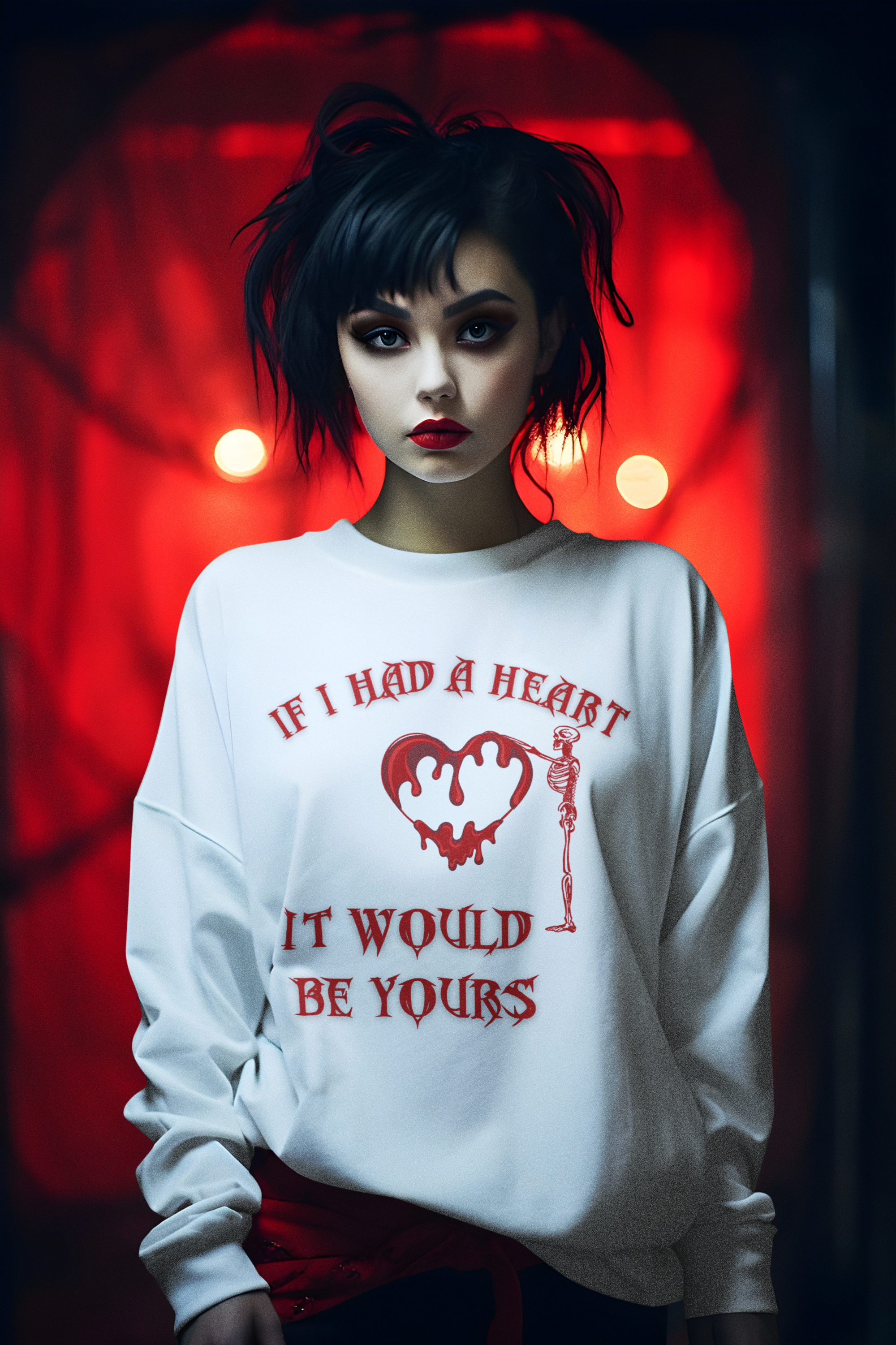 If I Had a Heart It Would Be Yours Crewneck Sweatshirt — Gothic Valentine's Day