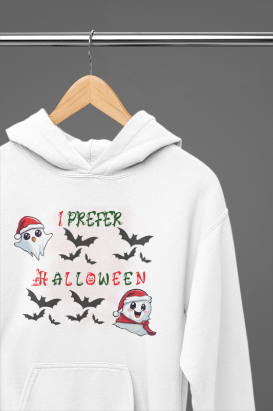 I Prefer Halloween Ghost Hoodie — Kawaii Gothic Christmas