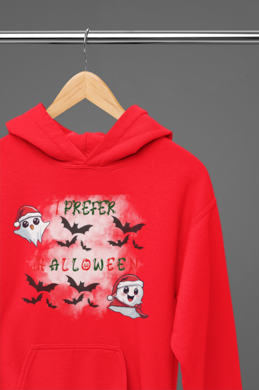 I Prefer Halloween Ghost Hoodie — Kawaii Gothic Christmas