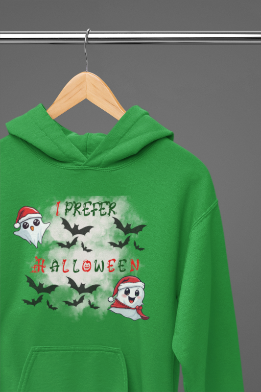I Prefer Halloween Ghost Hoodie — Kawaii Gothic Christmas