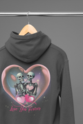 Love You Forever Skeleton Hoodie — Gothic Valentine's Couples Pullover