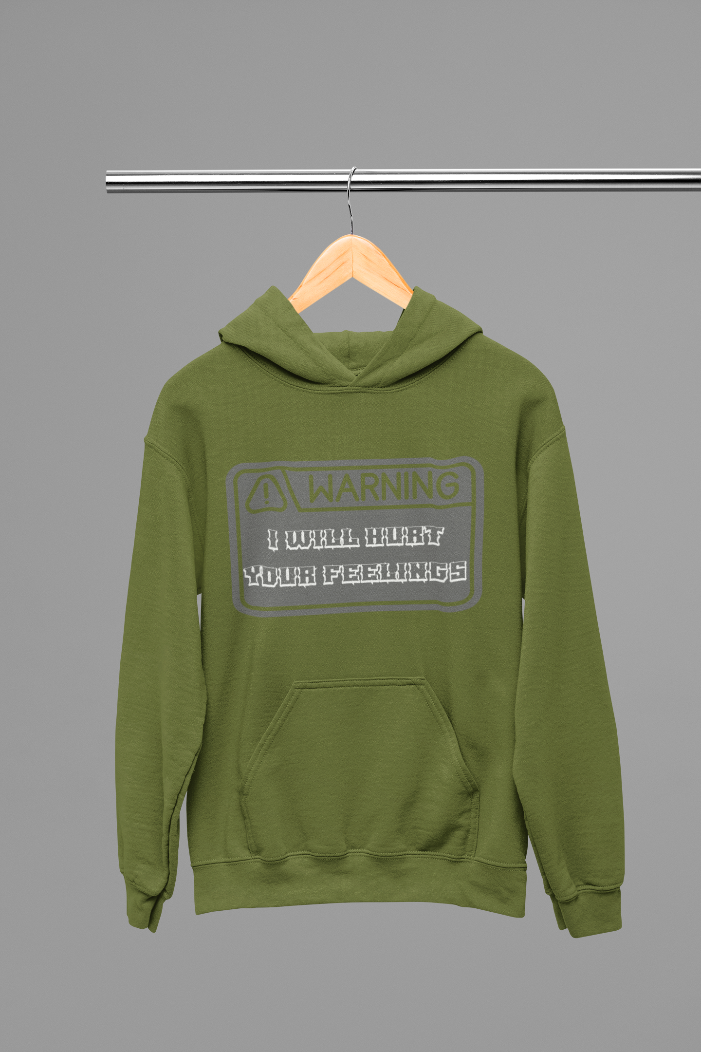 Warning I Will Hurt Your Feelings Hoodie — Funny Gothic Attitude Pullover