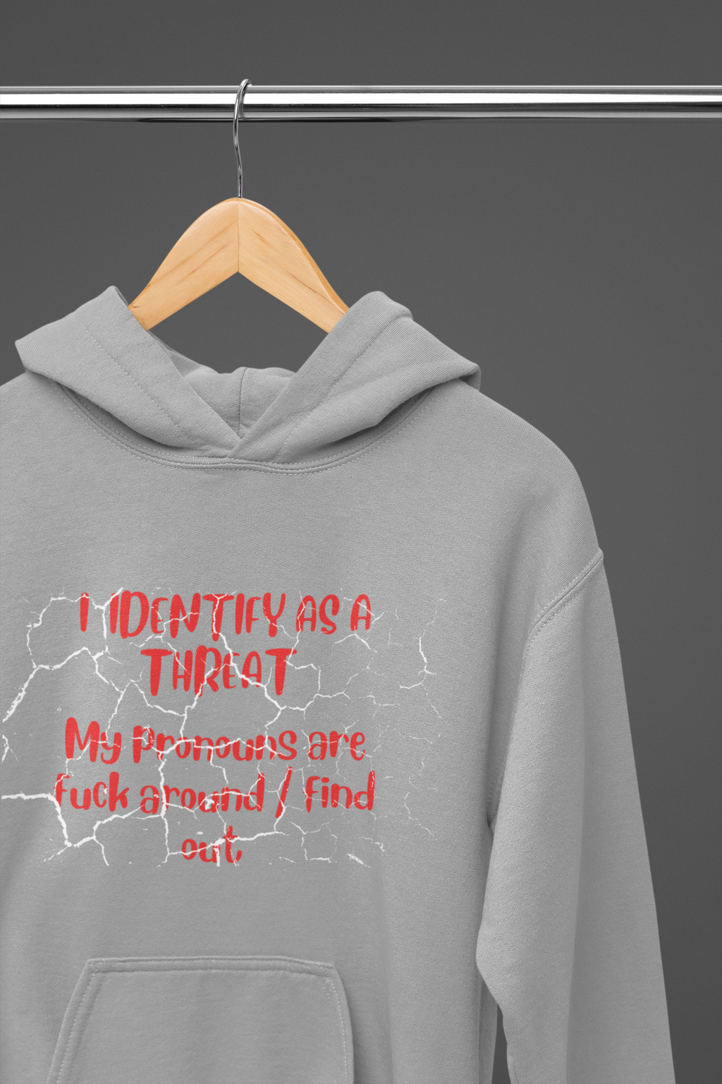 I Identify As a Threat Hoodie — My Pronouns Are Fuck Around Find Out