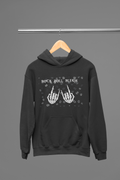 Rock Roll Blegh Hoodie — Skeleton Hands Gothic Music Pullover