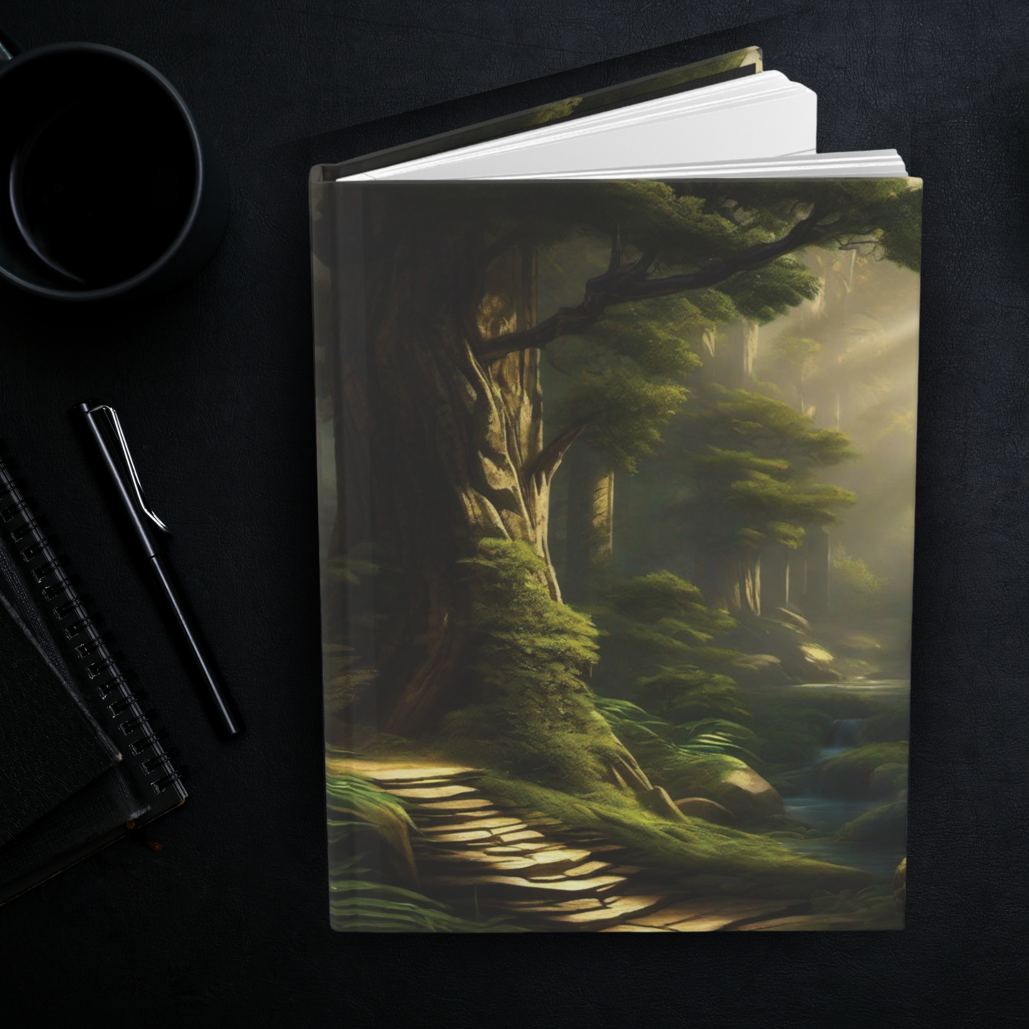 Dark Academia Forest Witch Journal – Hardcover Lined Magical Forest Notebook