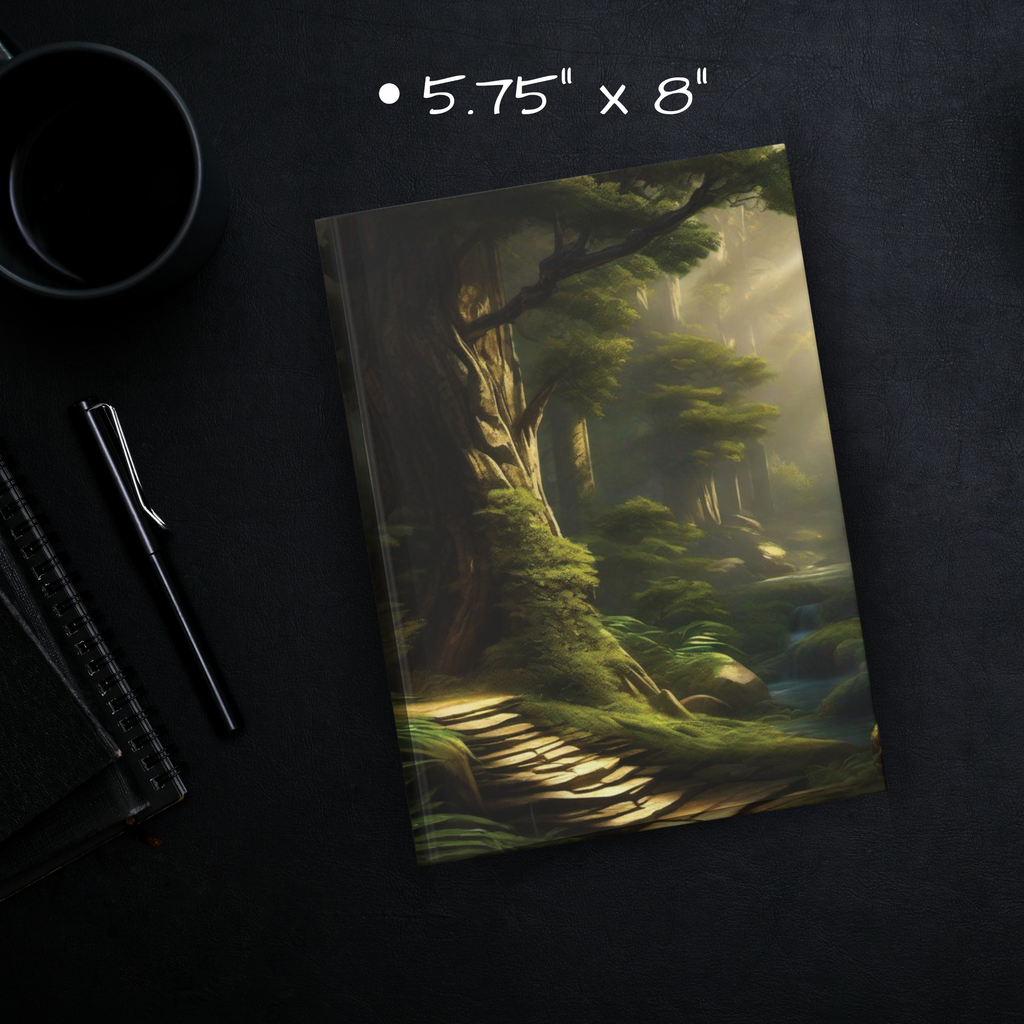 Dark Academia Forest Witch Journal – Hardcover Lined Magical Forest Notebook