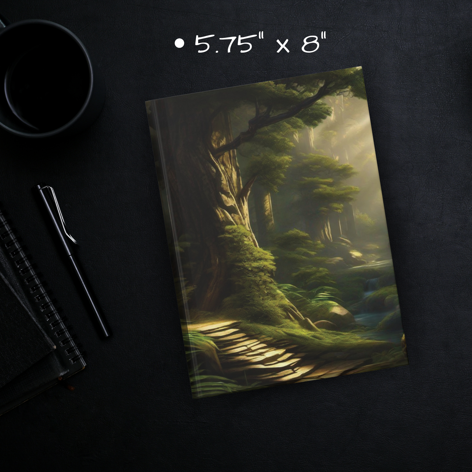 Dark Academia Forest Witch Journal – Hardcover Lined Magical Forest Notebook