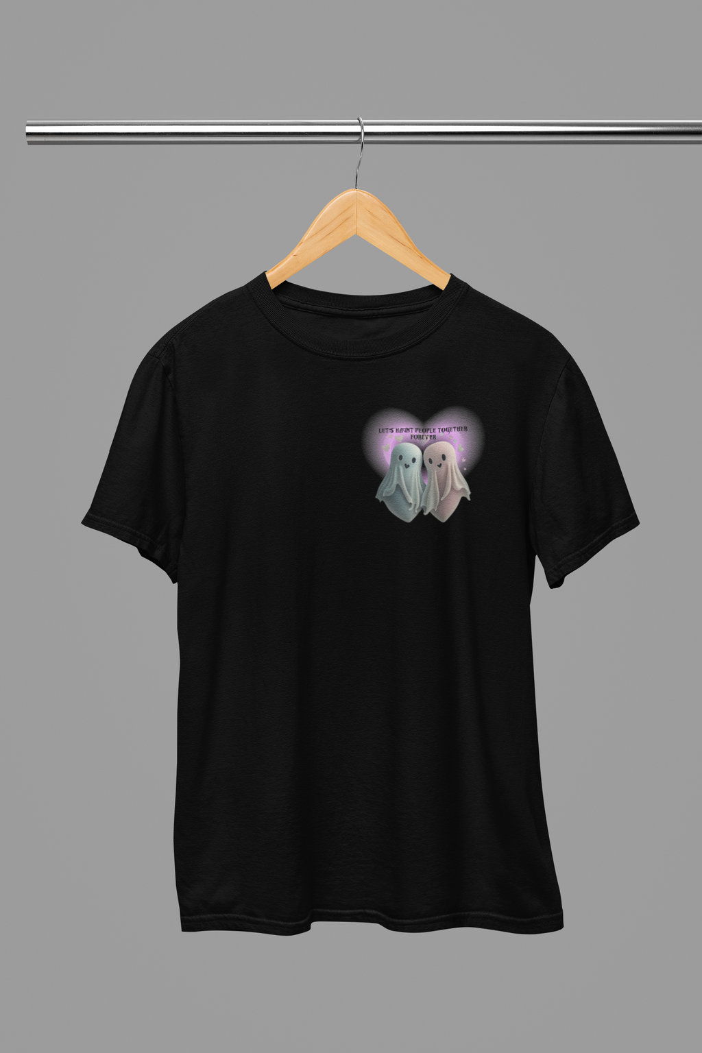 "Let's Haunt People Together Forever" Ghost Couples T-Shirt — Matching Halloween Tee