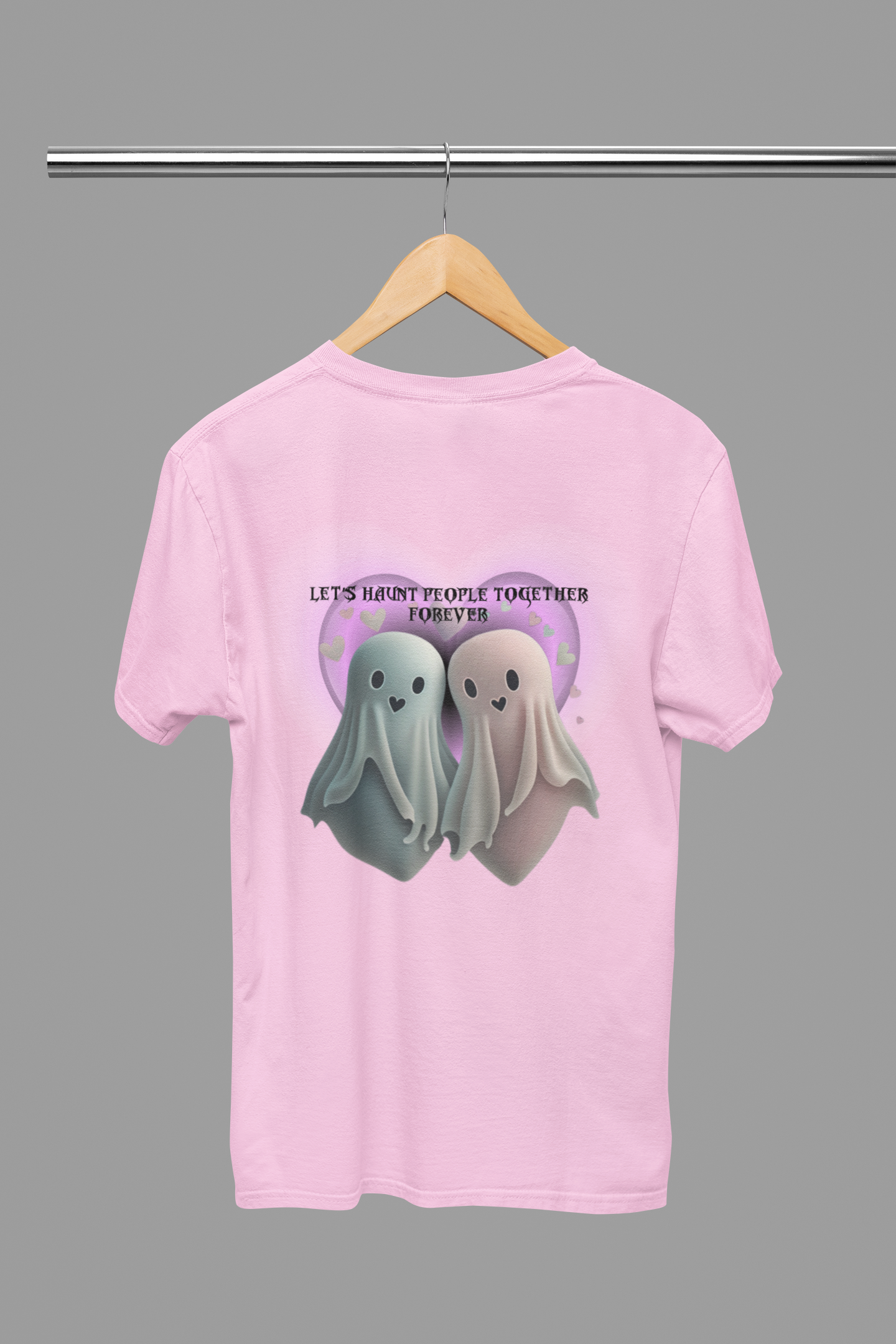 "Let's Haunt People Together Forever" Ghost Couples T-Shirt — Matching Halloween Tee