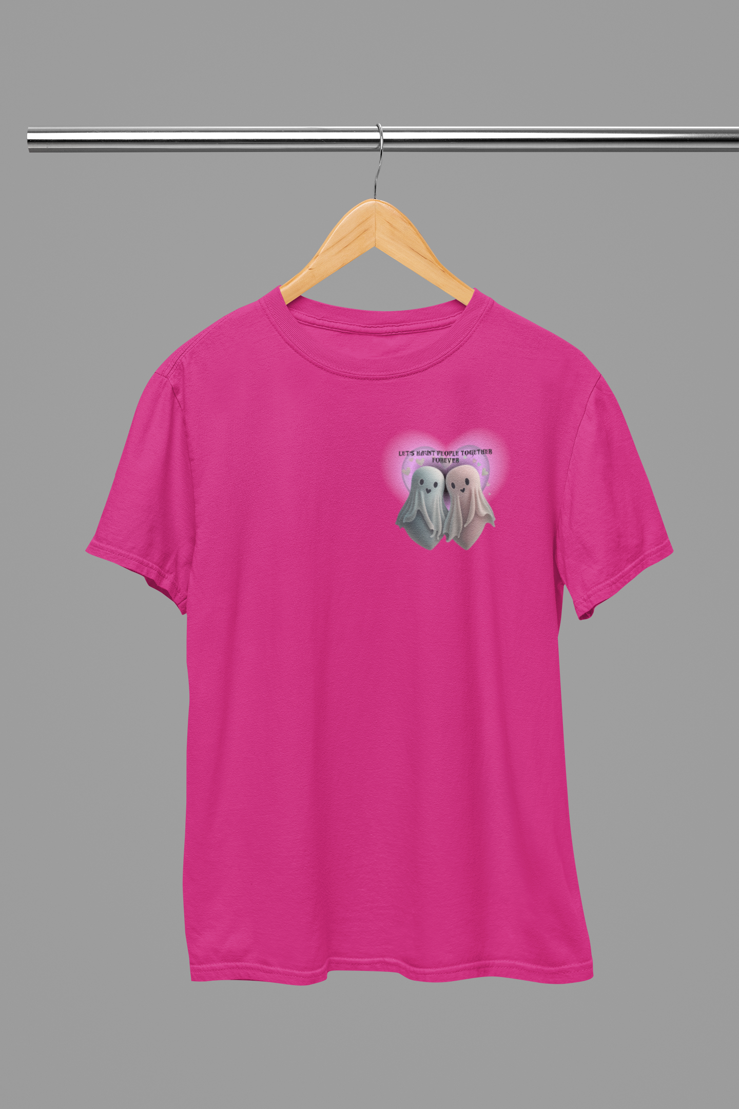 "Let's Haunt People Together Forever" Ghost Couples T-Shirt — Matching Halloween Tee