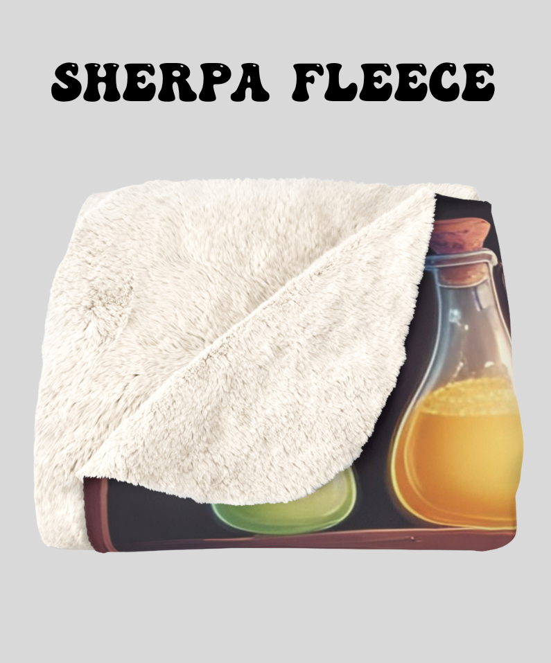Apothecary Ghost Potion Shelf Throw Blanket — Whimsigoth Home Decor