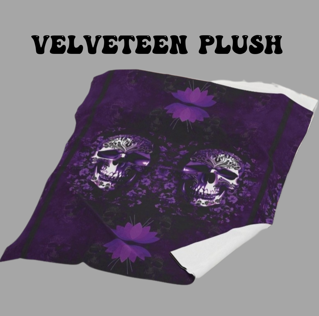 Gothic Purple Skull Throw Blanket — Dark Elegance Home Decor
