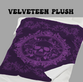 Gothic Purple Skull Botanical Throw Blanket — Tonal Dark Elegance