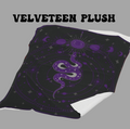 Gothic Celestial Snake Moon Phase Throw Blanket — Purple & Black Witchy Decor