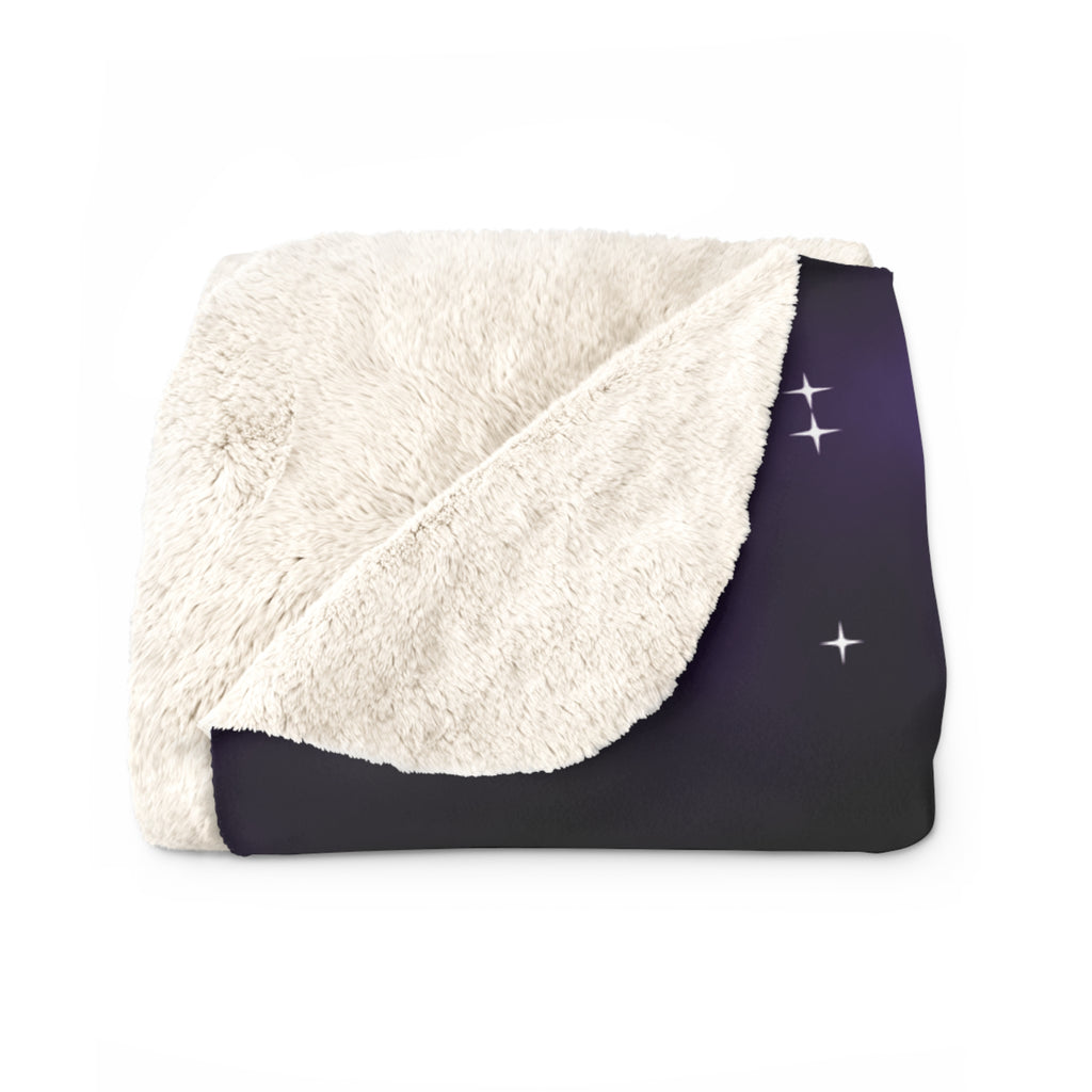 Pastel Goth Celestial Snake Moon Phase Throw Blanket — Pink & Purple Witchy Decor