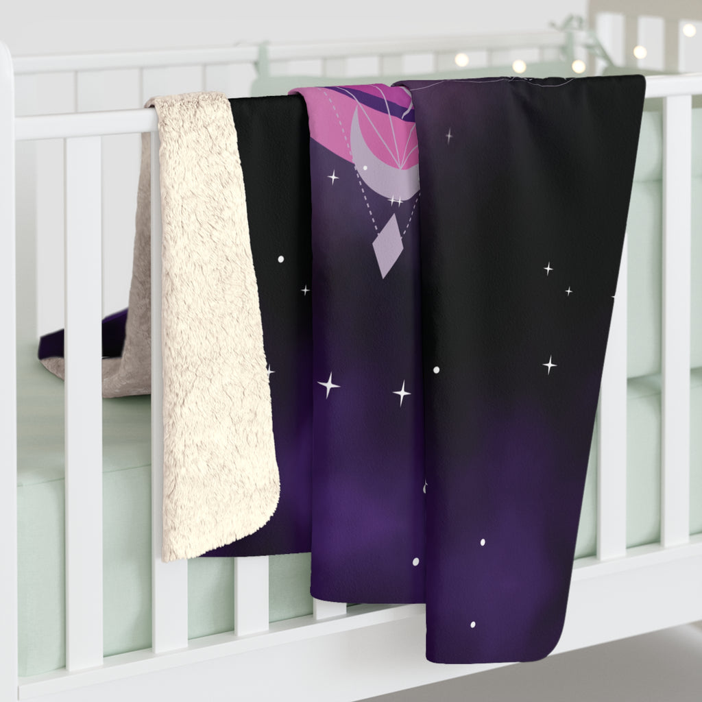 Pastel Goth Celestial Snake Moon Phase Throw Blanket — Pink & Purple Witchy Decor