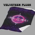 Pastel Goth Celestial Snake Moon Phase Throw Blanket — Pink & Purple Witchy Decor