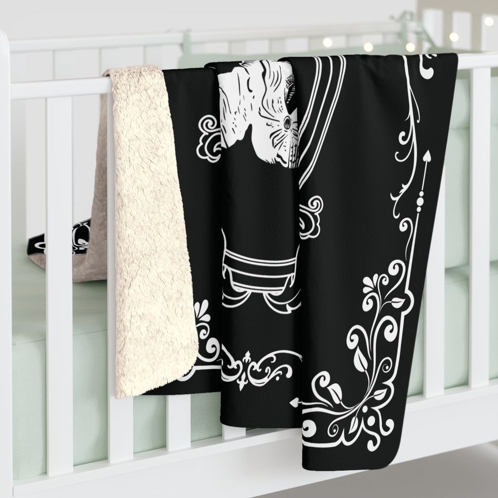 Victorian Skeleton Throw Blanket — Gothic Dark Academia Home Decor