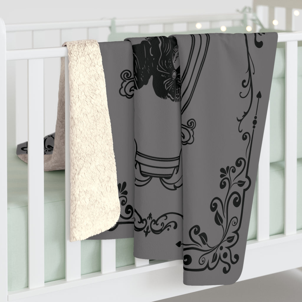 Victorian Skeleton Throw Blanket — Gothic Dark Academia Home Decor