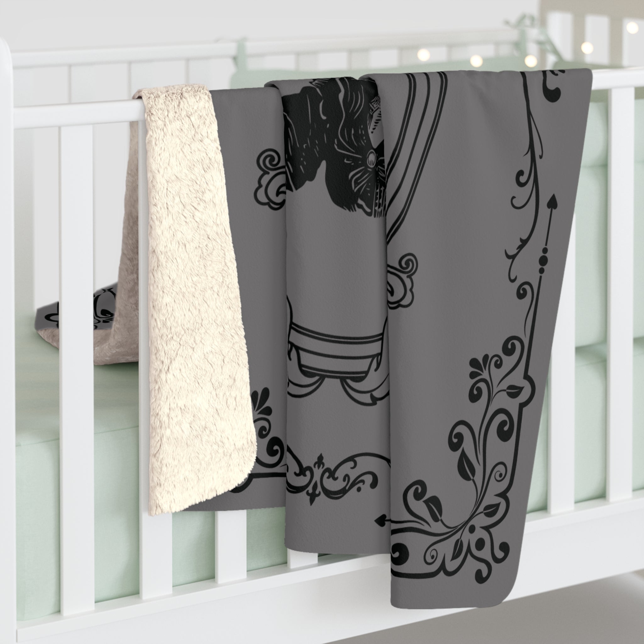 Victorian Skeleton Throw Blanket — Gothic Dark Academia Home Decor