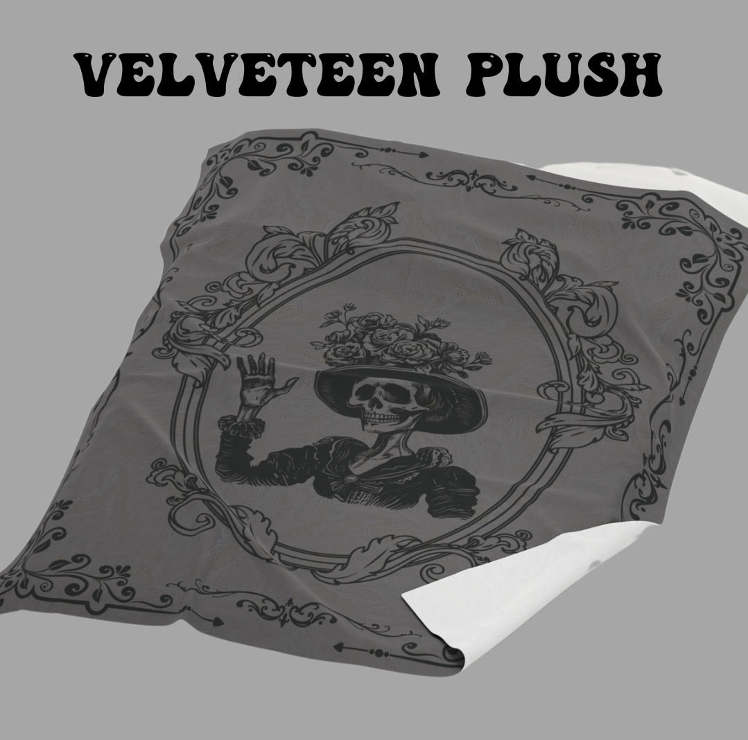 Victorian Skeleton Throw Blanket — Gothic Dark Academia Home Decor