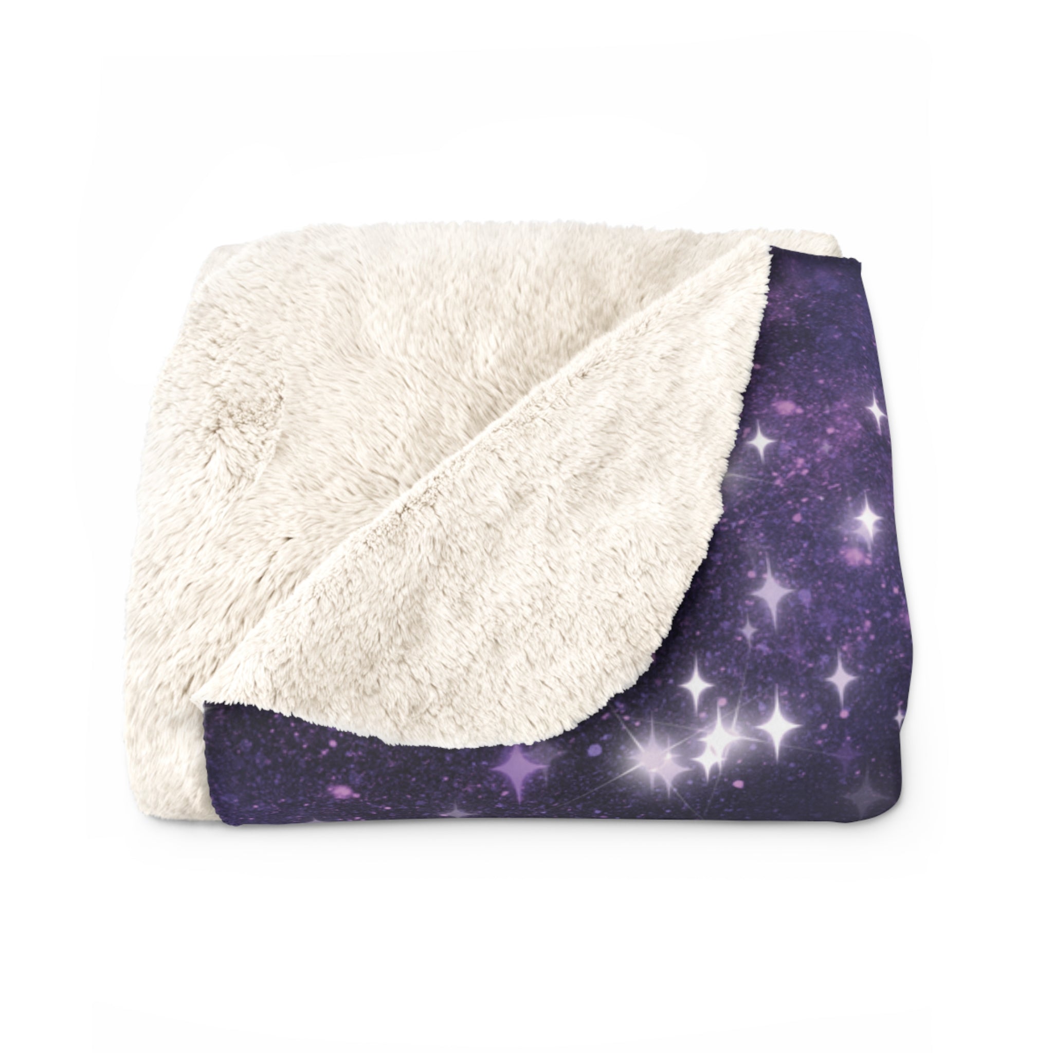 Pastel Goth Purple Galaxy Throw Blanket — Cosmic Nebula Home Decor
