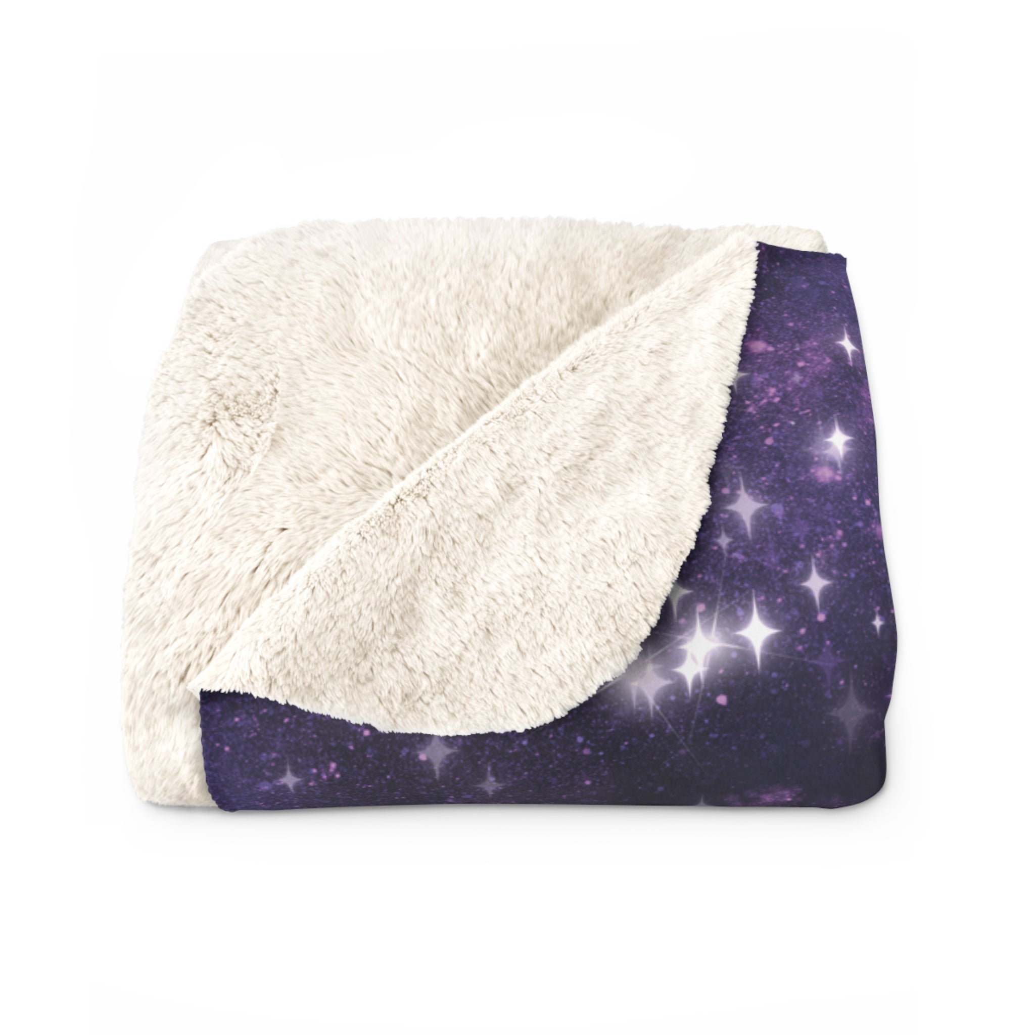 Pastel Goth Purple Galaxy Throw Blanket — Cosmic Nebula Home Decor