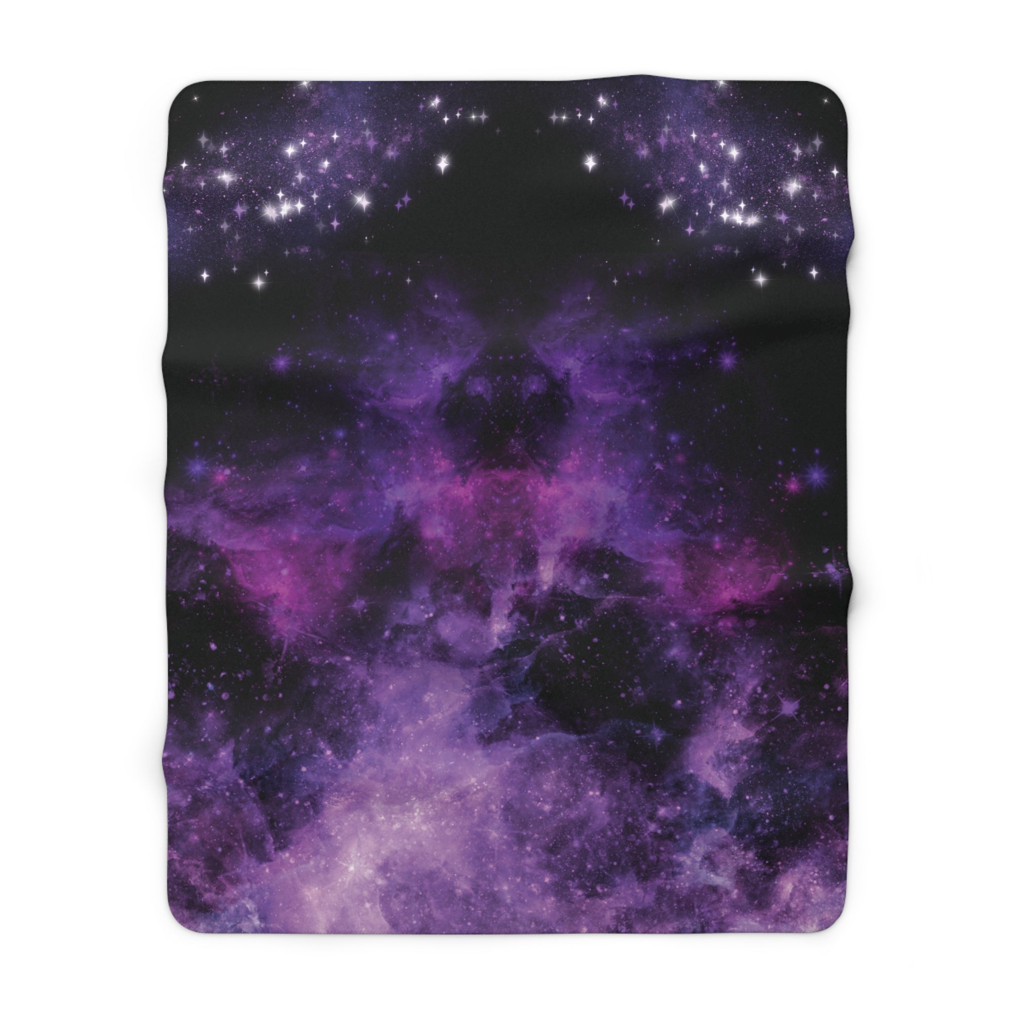 Pastel Goth Purple Galaxy Throw Blanket — Cosmic Nebula Home Decor